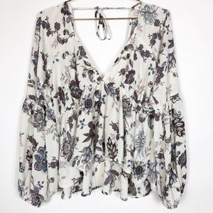NWT Vici Olivaceous Floral Print Boho Top